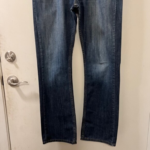 Levis 527 Mens Blue Dark Washed 100% Cotton Straight Leg Denim Jeans Sz 34x32 - Picture 5 of 14